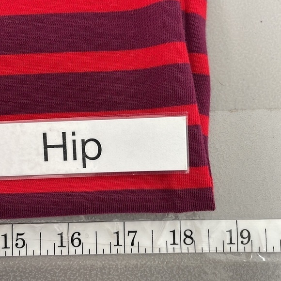 Boden Dress Long Sleeve Midi Round Neck Striped Red Size 8 - Picture 15 of 15